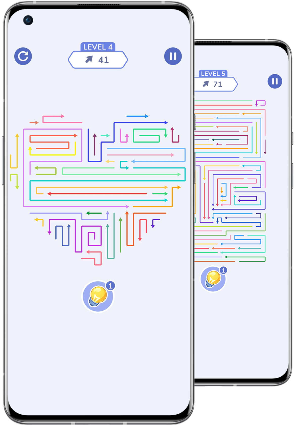 Arrow Out Grid Puzzle Game Mockups